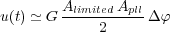         AlimitedApll
u(t) ≃ G ----2-----Δ φ
