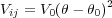 V  = V (θ- θ )2
 ij   0     0
