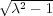 √------
 λ2 - 1