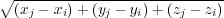 ∘ ---------------------------
  (xj - xi)+ (yj - yi)+ (zj - zi)