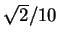 $\sqrt{2}/10$