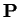 $\mathbf{P}$
