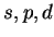 $s,p,d$