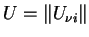 $U=\left\Vert U_{\nu i}\right\Vert $
